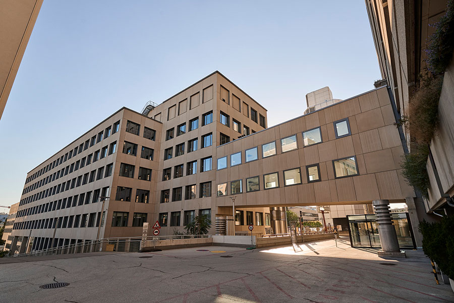 Verbindungsbrücke zwischen Center for Translational Medicine und Hauptgebäude des AKH Wien